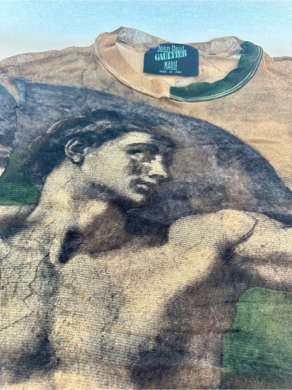 Jean Paul Gaultier SS95 "Creation of Adam" Top Mesh Top VINTAGE Sz Lg (PM100210) - Picture 5 of 9